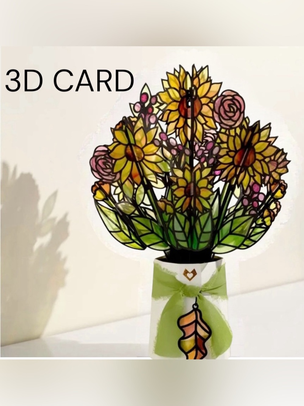 Lovepop Sunflower Sun Catcher 3-D Greeting Card. No offers